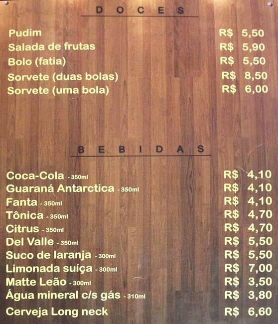 Café Terrace cardápio