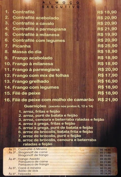 Café Terrace cardápio