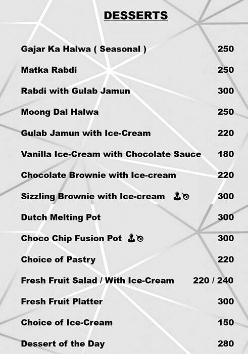 Hotel Dragon fly menu