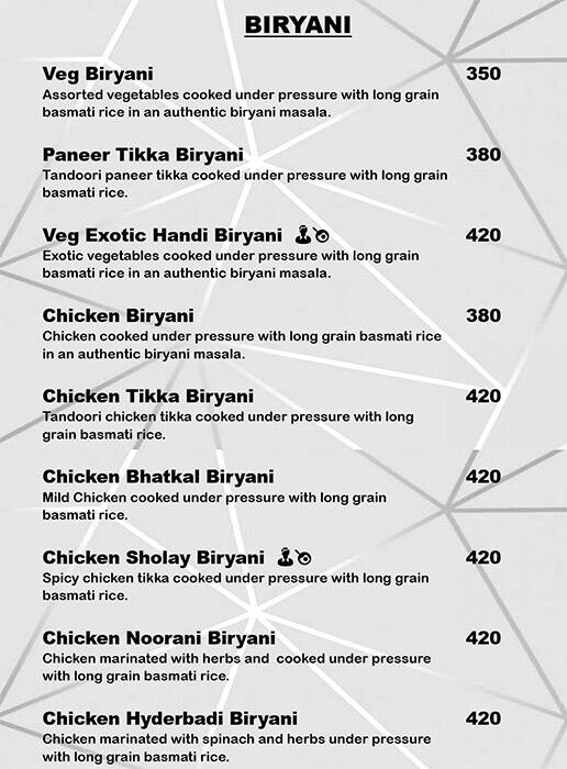 Hotel Dragon fly menu