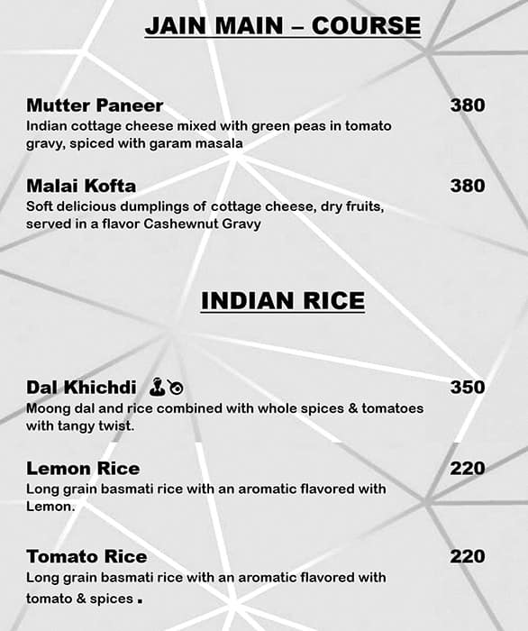 Hotel Dragon fly menu