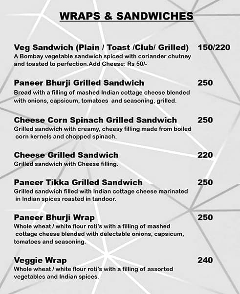 Hotel Dragon fly menu