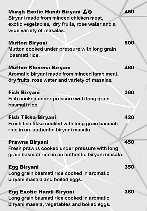 Hotel Dragon fly menu