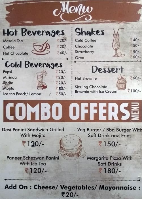 Ms. Veggies menu