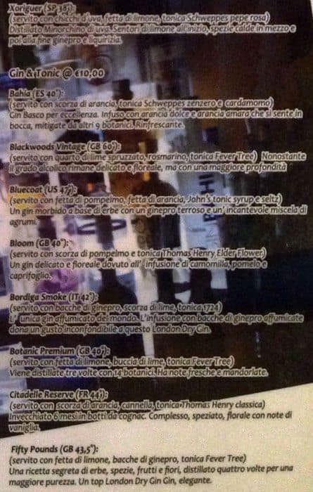 Menu di The Manhattan 