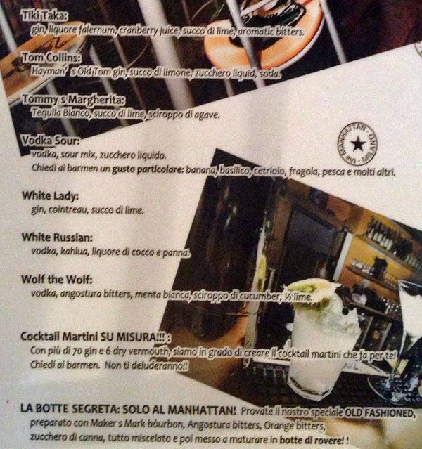 Menu di The Manhattan 