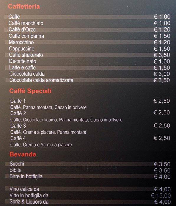 Menu di Spa del Gusto 