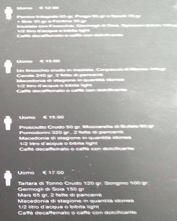 Menu di Spa del Gusto 