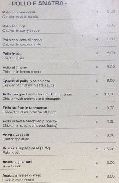 Menu di Ristorante Leon d'Oro 