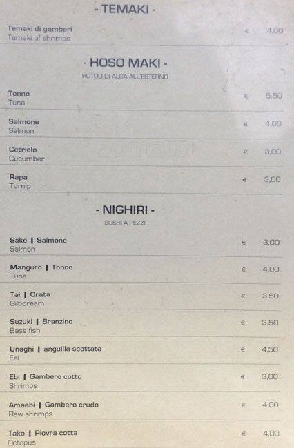 Menu di Ristorante Leon d'Oro 