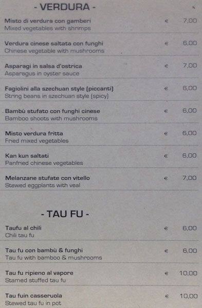 Menu di Ristorante Leon d'Oro 