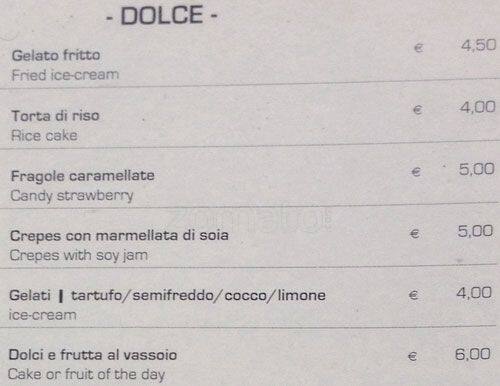 Menu di Ristorante Leon d'Oro 