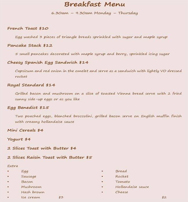 Chime Restaurant Hotel Northbridge Menu Urbanspoon/Zomato