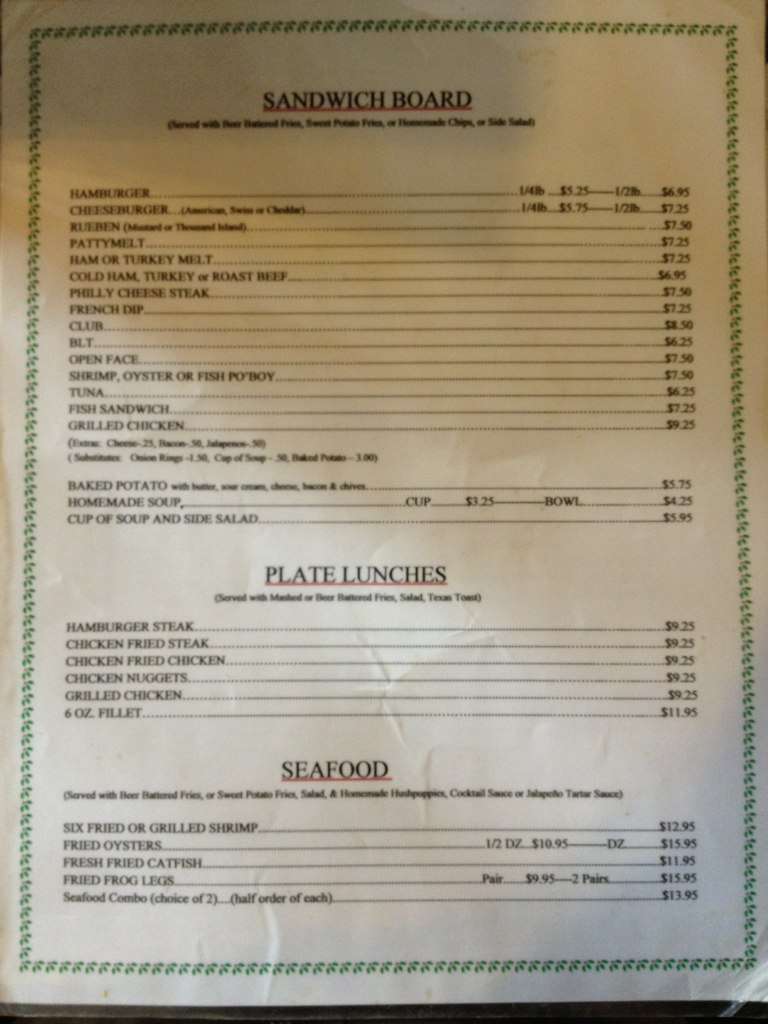 Menu at Rosebud Fountain & Grill, Victoria