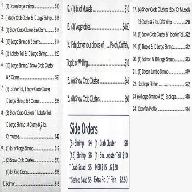 Seafood Junction Menu, Menu for Seafood Junction, Austin, Chicago