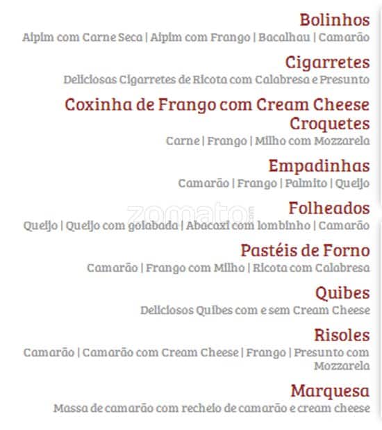 Lecadô Norte Shopping cardápio