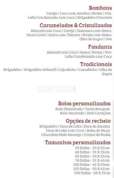 Lecadô Norte Shopping cardápio