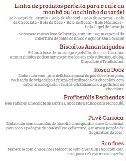 Lecadô Norte Shopping cardápio