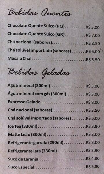 Otto Café cardápio