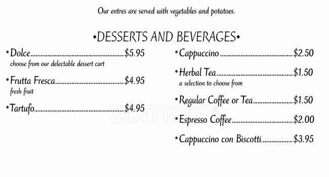 Mastro's menu