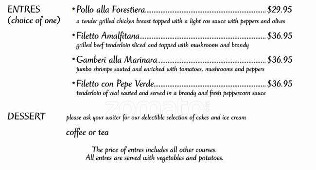 Mastro's menu