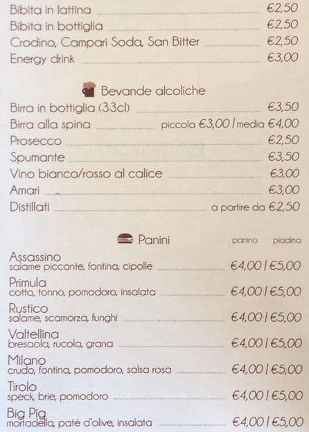 Menu di Briciole & Caffè 