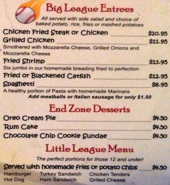 Menu at Stadium Sports Grill pub & bar, Dallas, Belt Line Rd