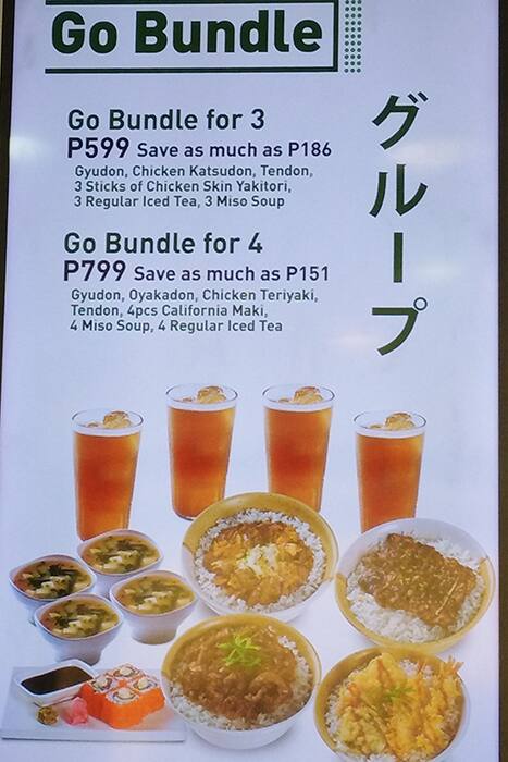 Go Bento Menu Menu Restauracji Go Bento Bonifacio Global City Taguig 