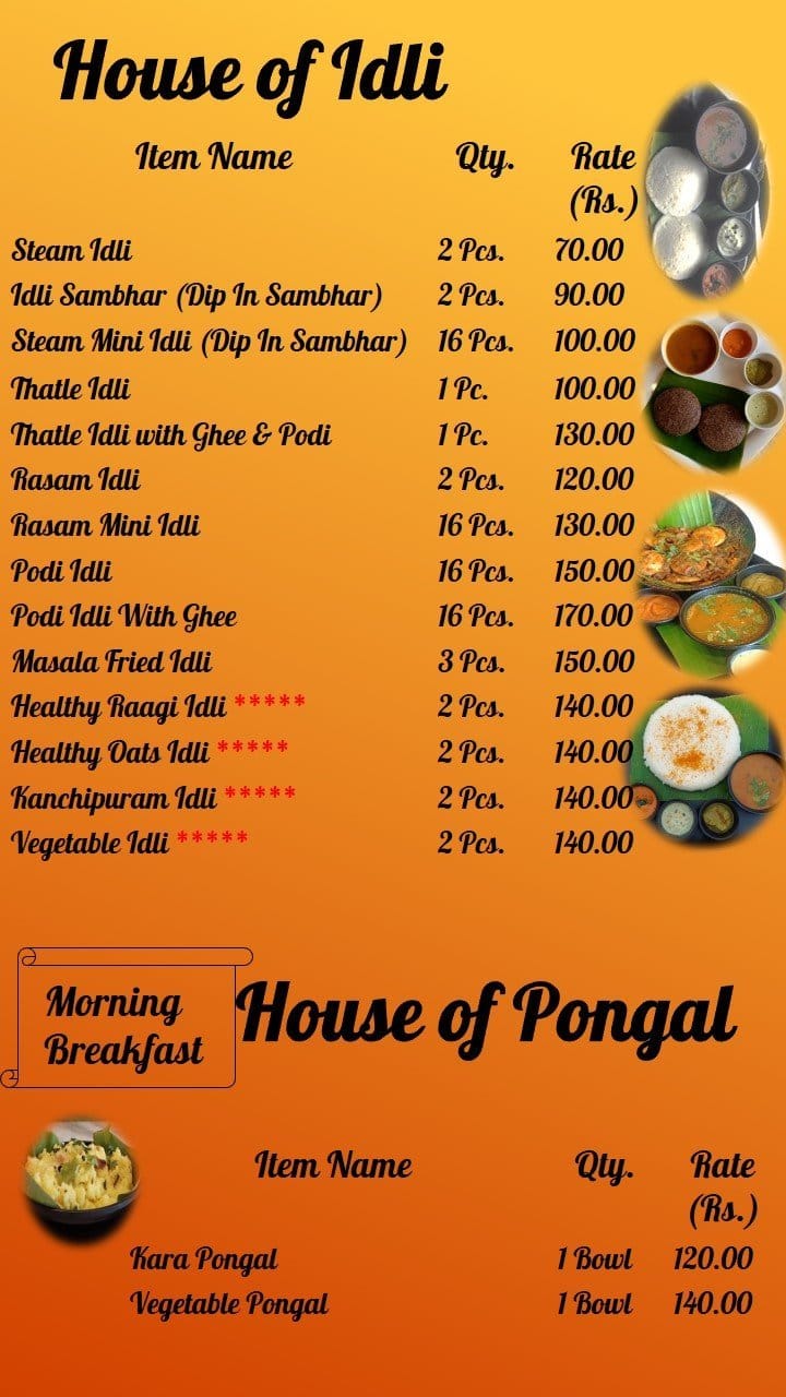 Menu at Tamil Pasanga Cafe, Ahmedabad, Amrapali Lakeview Tower