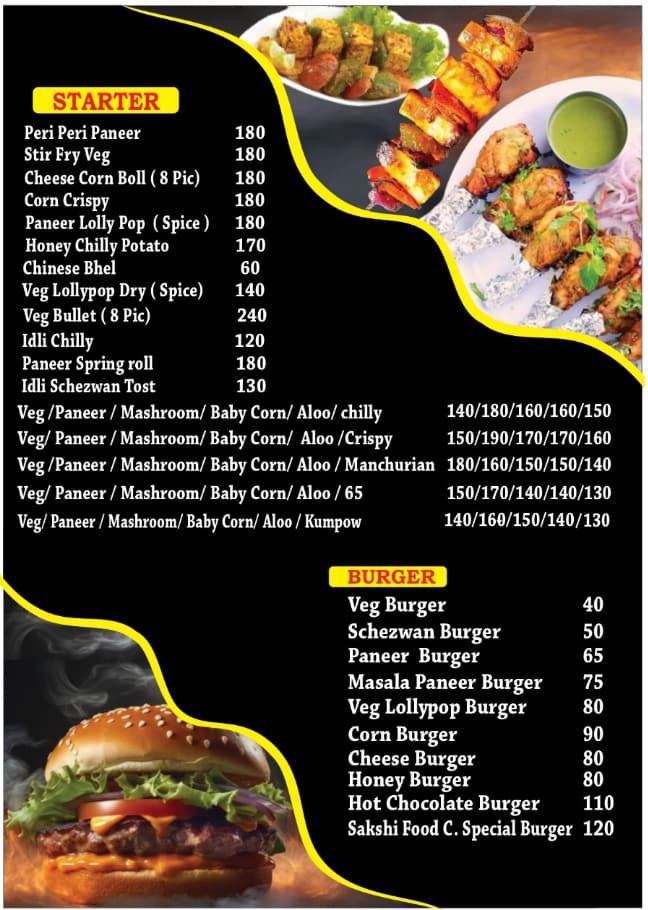 Menu of Sakshi Food Corner, Vasai, Mumbai