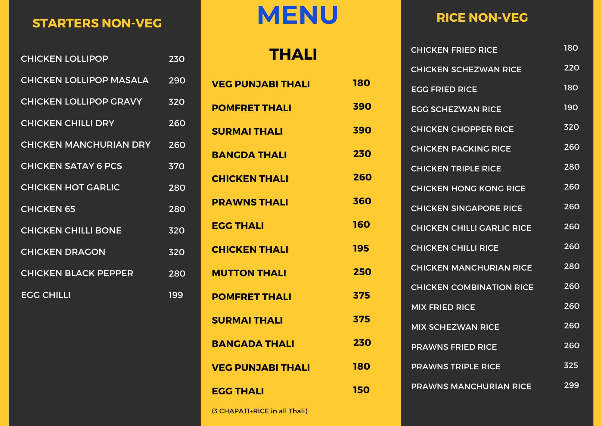 Menu of Lazeez Family Restaurant, Vikhroli, Mumbai