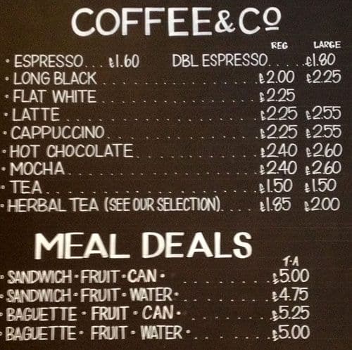 Pep & Fodder menu