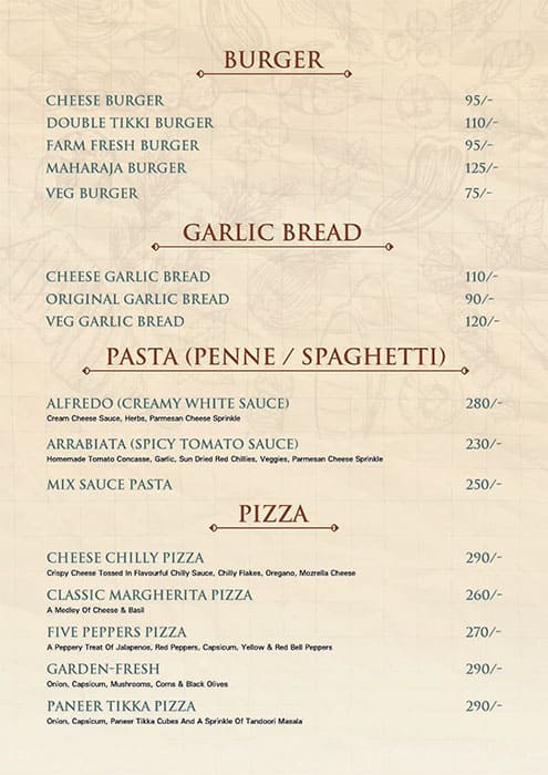 Sharman Jain Sweets menu