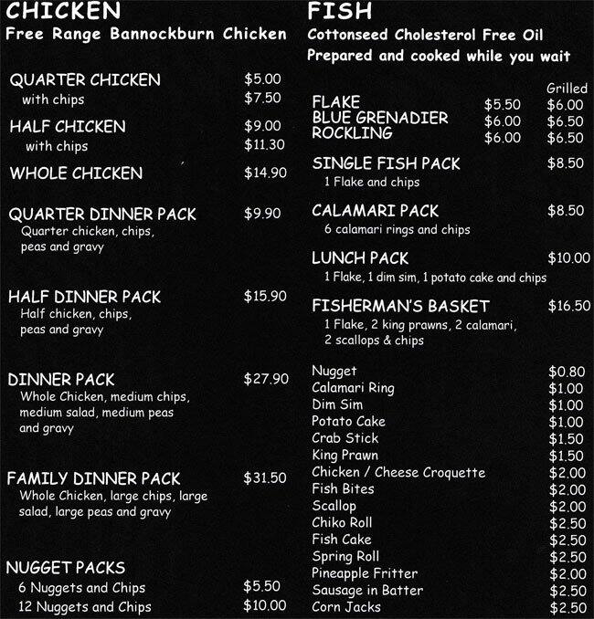 JB's Charcoal Chicken Menu Urbanspoon/Zomato