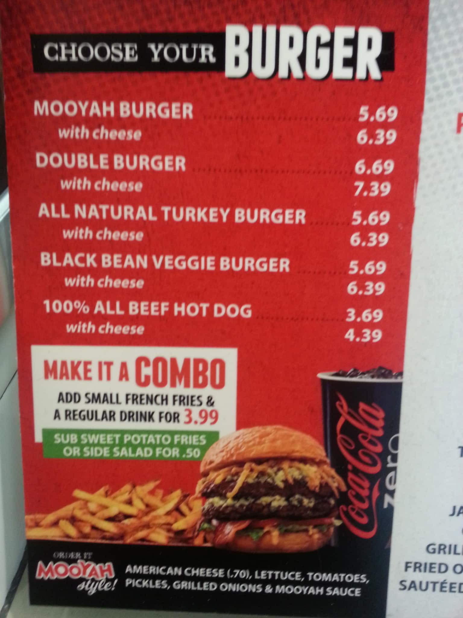 Mooyah Burgers, Fries, & Shakes Menu - Urbanspoon/Zomato