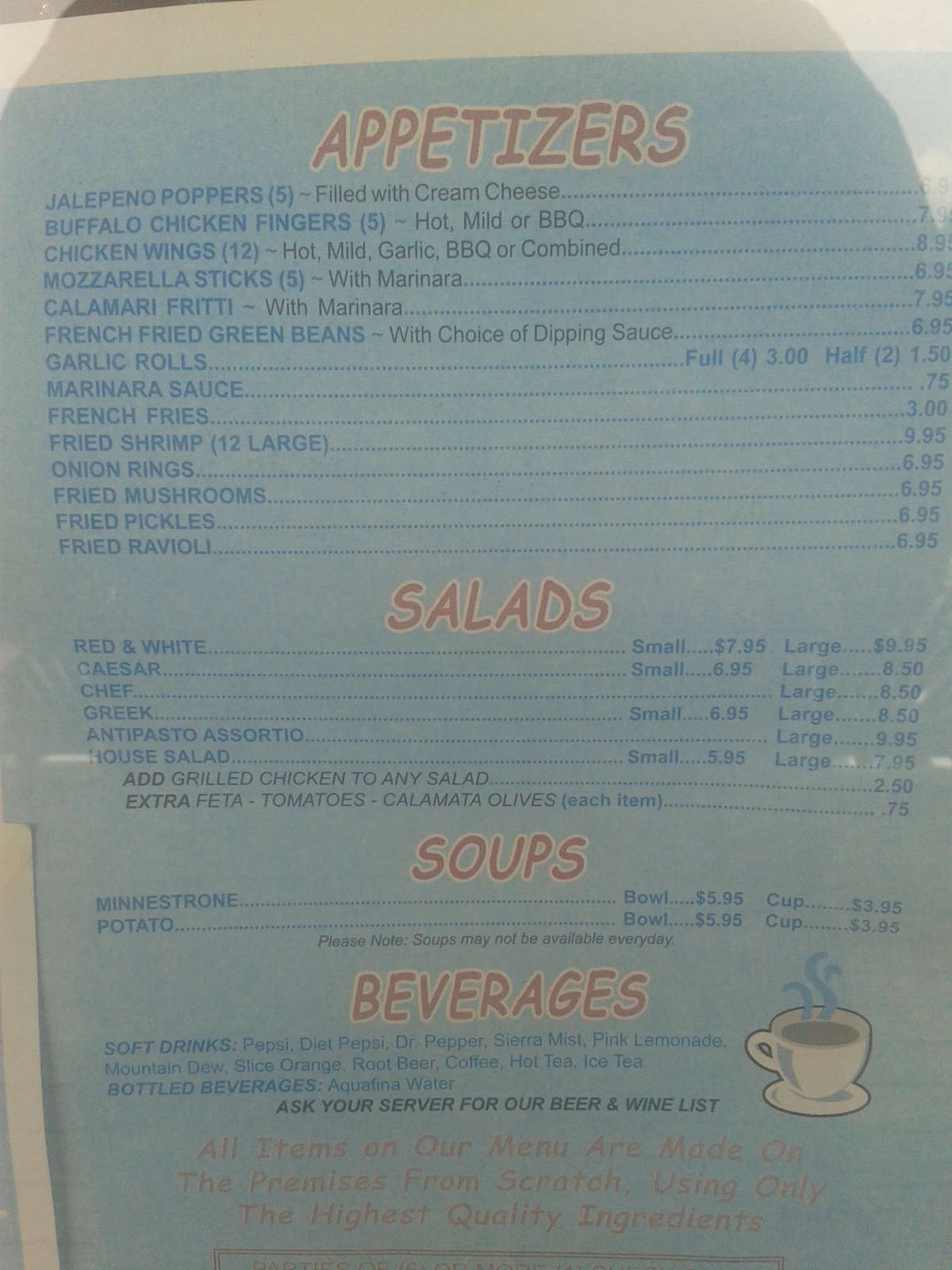 Blue Jean Pizza Pasta Menu Menu For Blue Jean Pizza Pasta Blue Ridge Blue Ridge