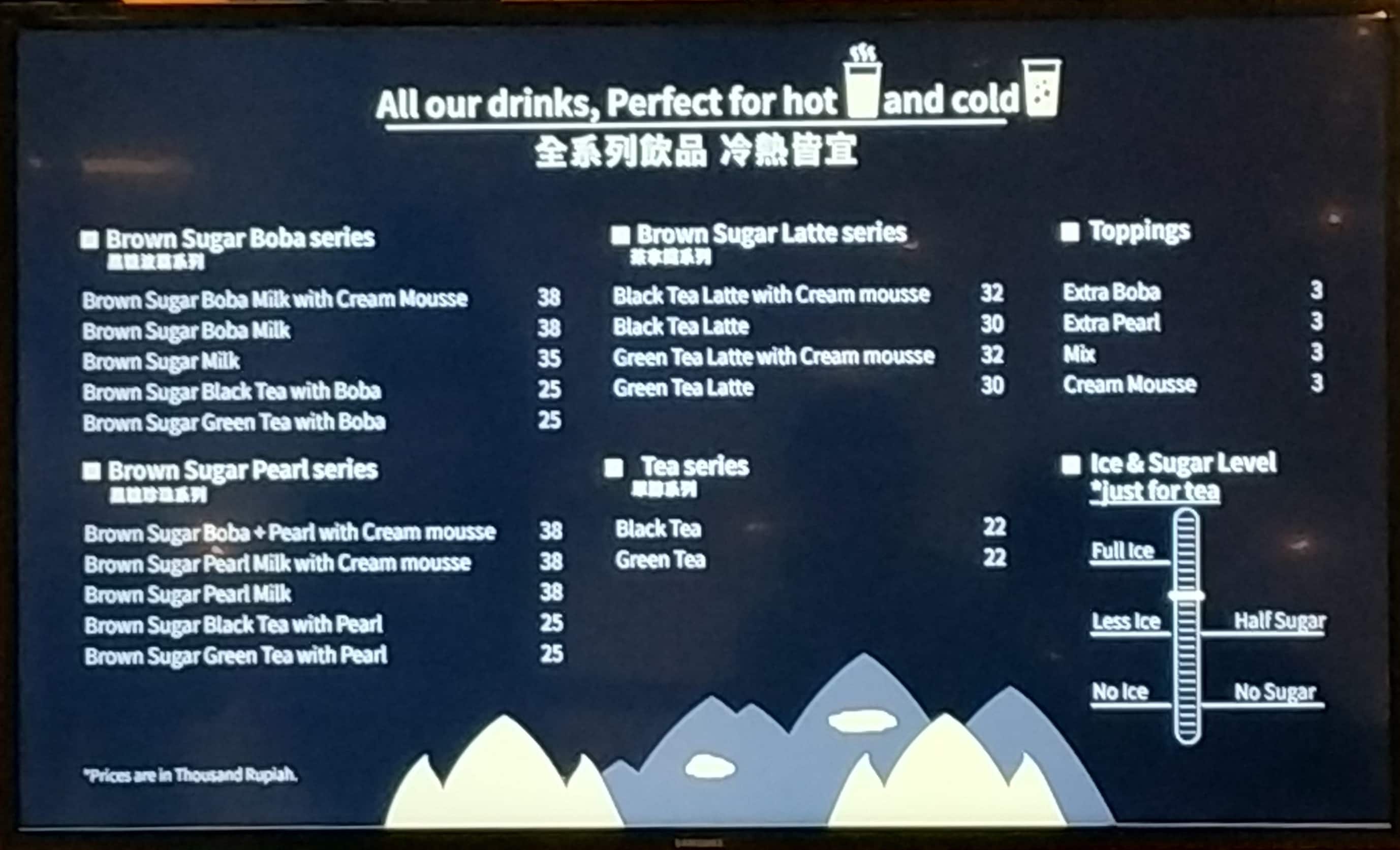 Tiger Sugar Menu, Menu for Tiger Sugar, Penjaringan, Jakarta Zomato