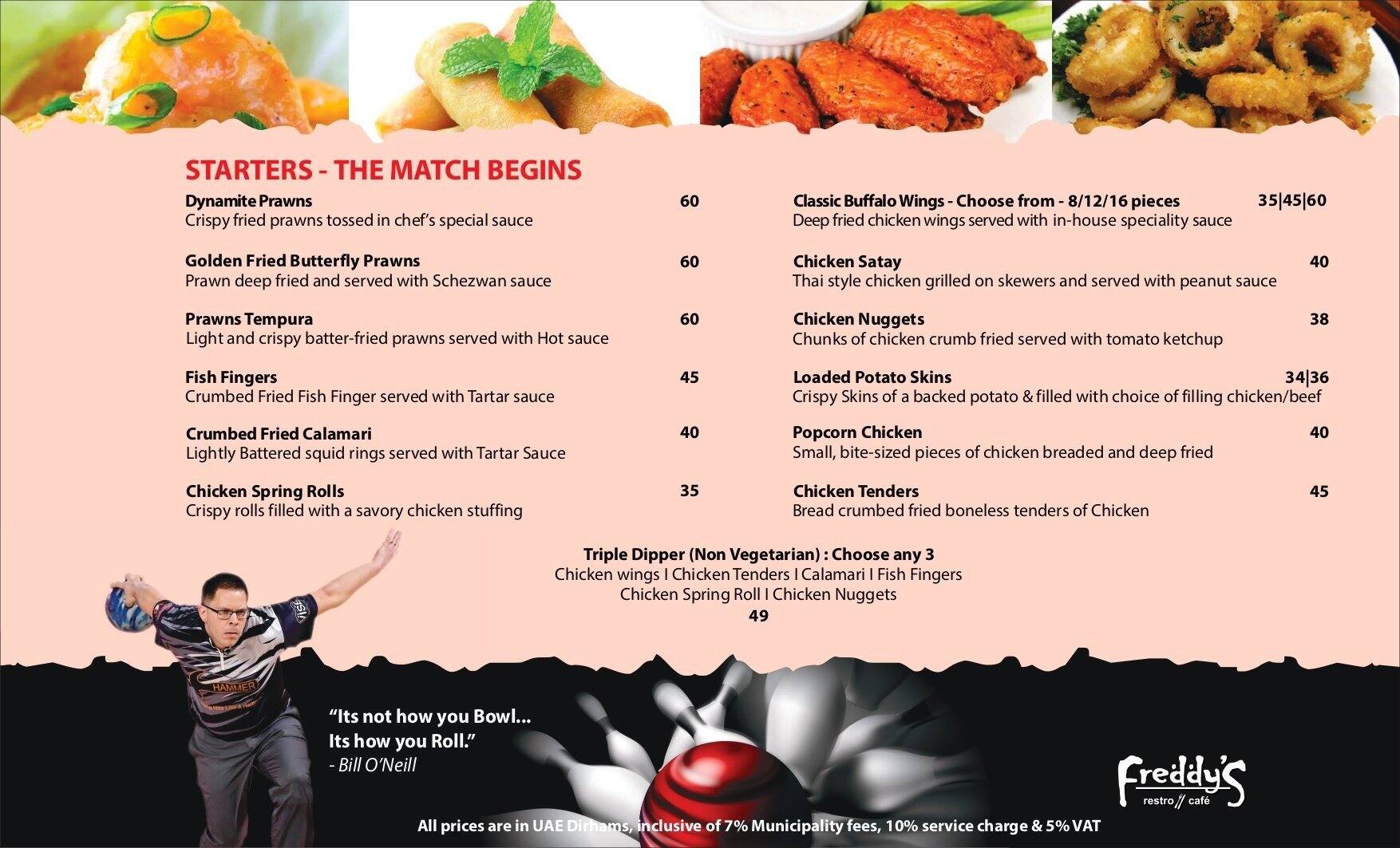 Menu of Freddy's - Fortune Atrium Hotel, Al Karama, Dubai