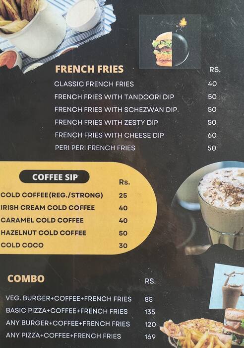 BURGER DELIGHT menu
