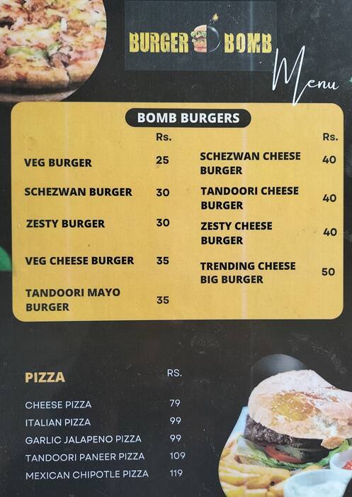 BURGER DELIGHT menu