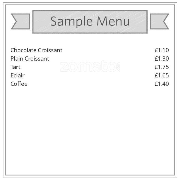 Sharon's Bakery menu