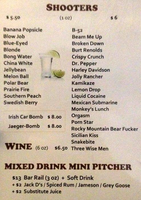 Beer Station menu