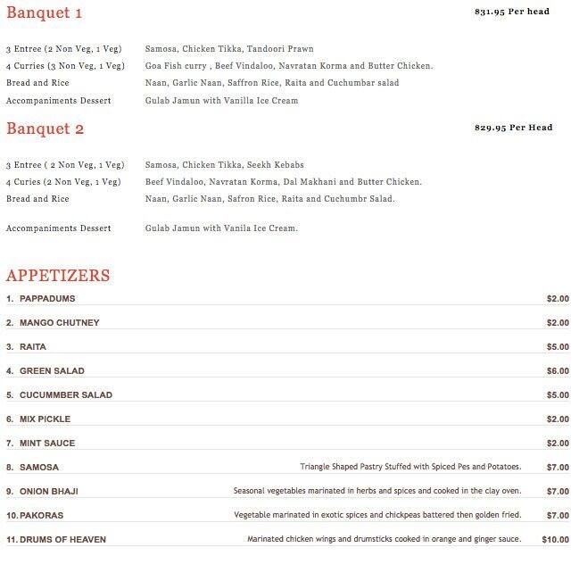 Coriander Menu, Menu for Coriander, Croydon, Melbourne Urbanspoon/Zomato