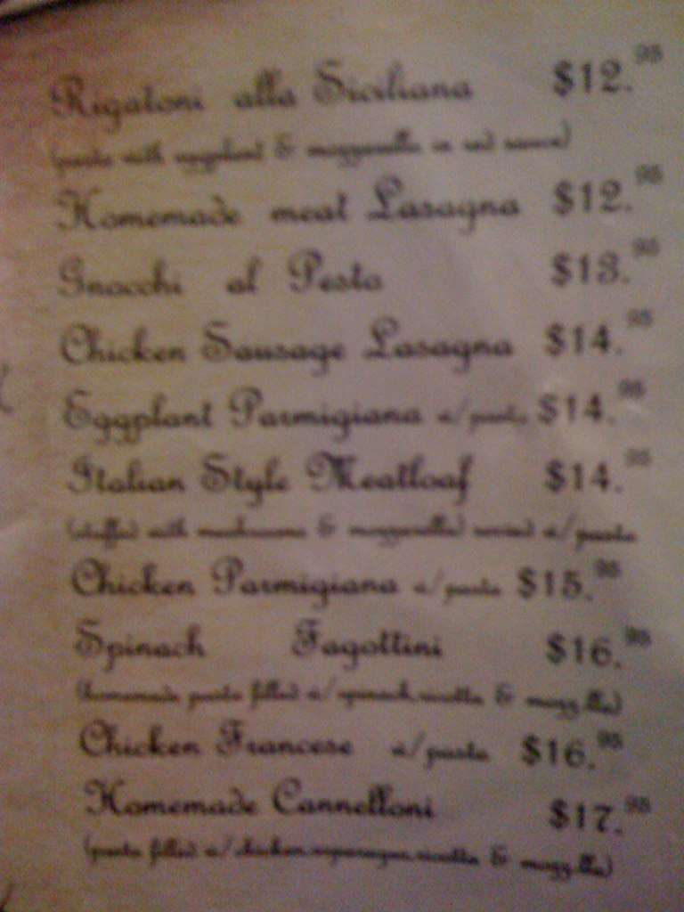 Di Palma Brothers Menu, Menu for Di Palma Brothers, North Bergen, North