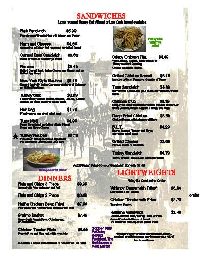 Menu at Huddle Bar & Grill, Almont