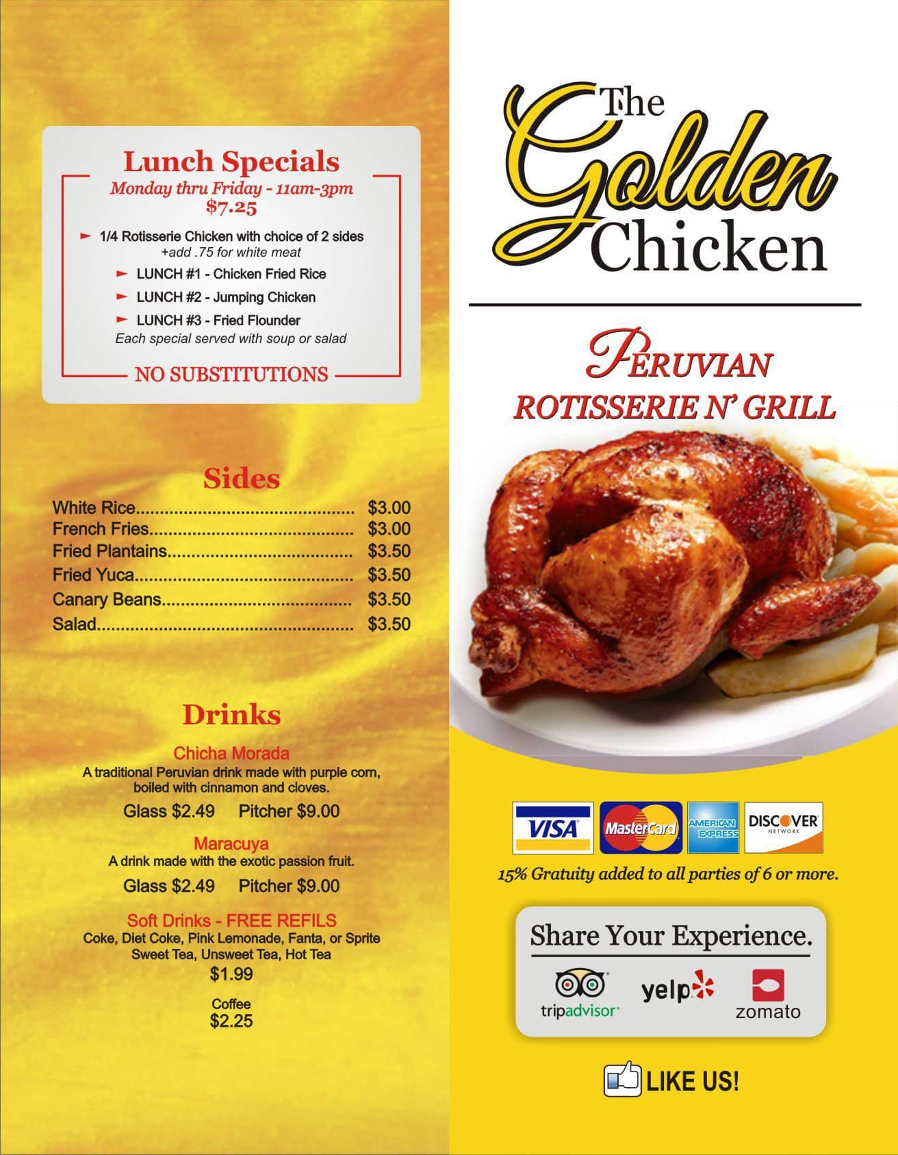 golden chicken golden chick menu