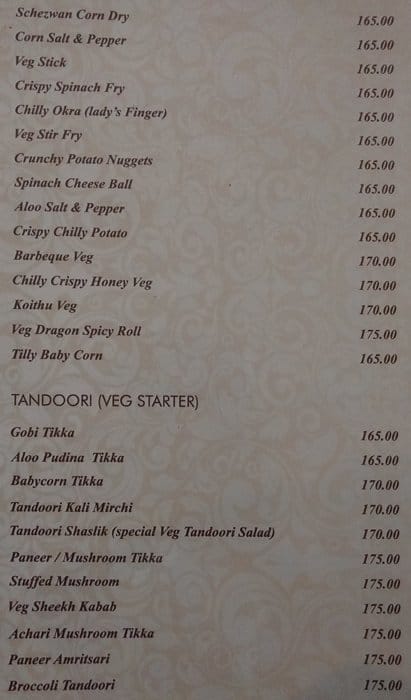 Dar-Bar menu