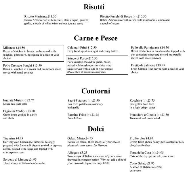 Menu at La Porchetta pizzeria, London, 147 Stroud Green Road Finsbury Park