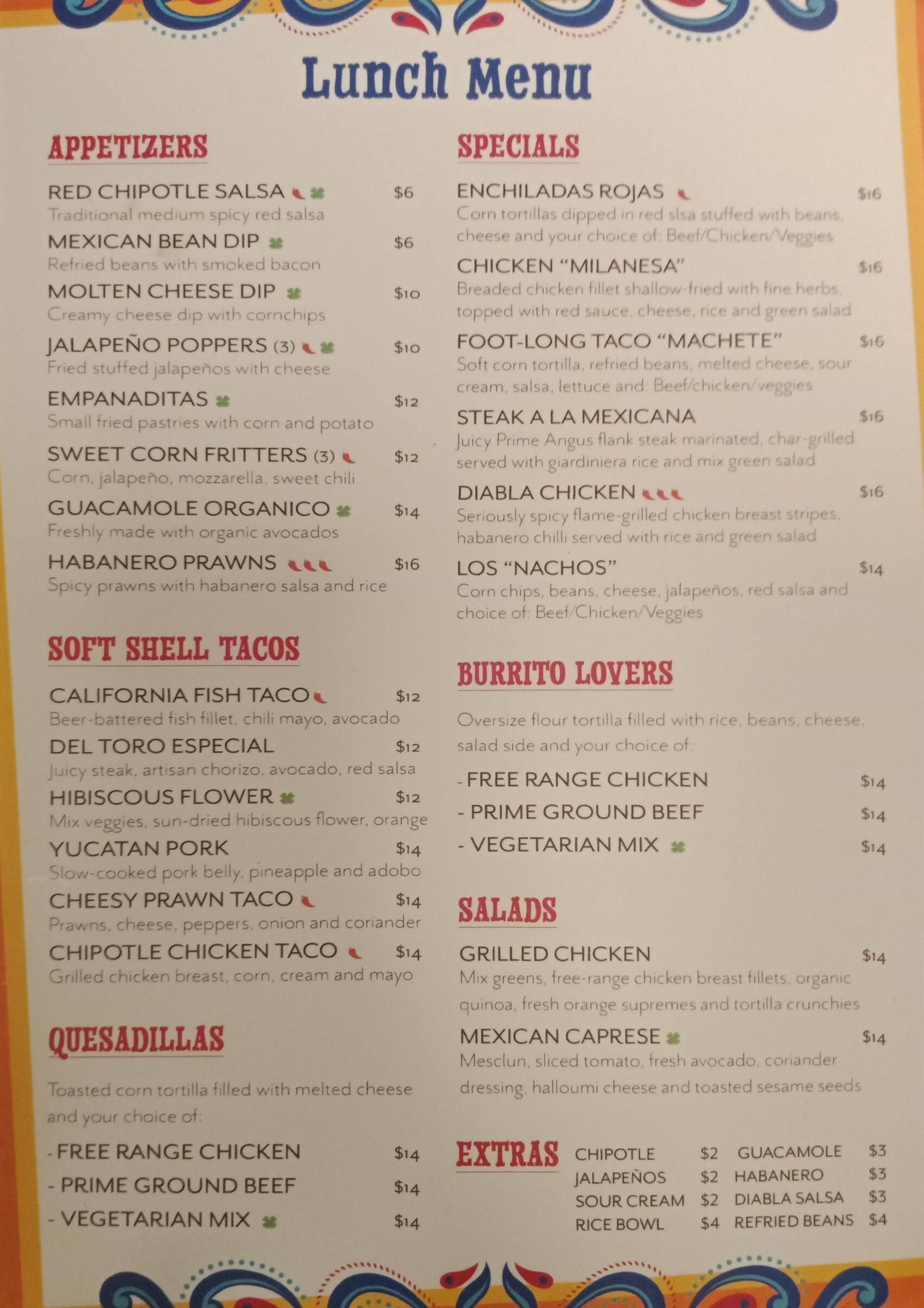 Menu at Ceviche Bar by Besos Latinos, Auckland, Wynyard Quarter H3/132