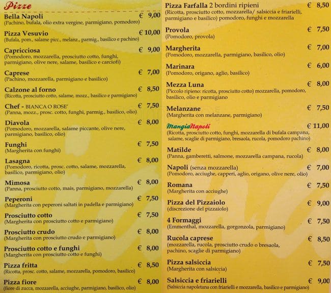 Menu di Mangianapoli Agosta 